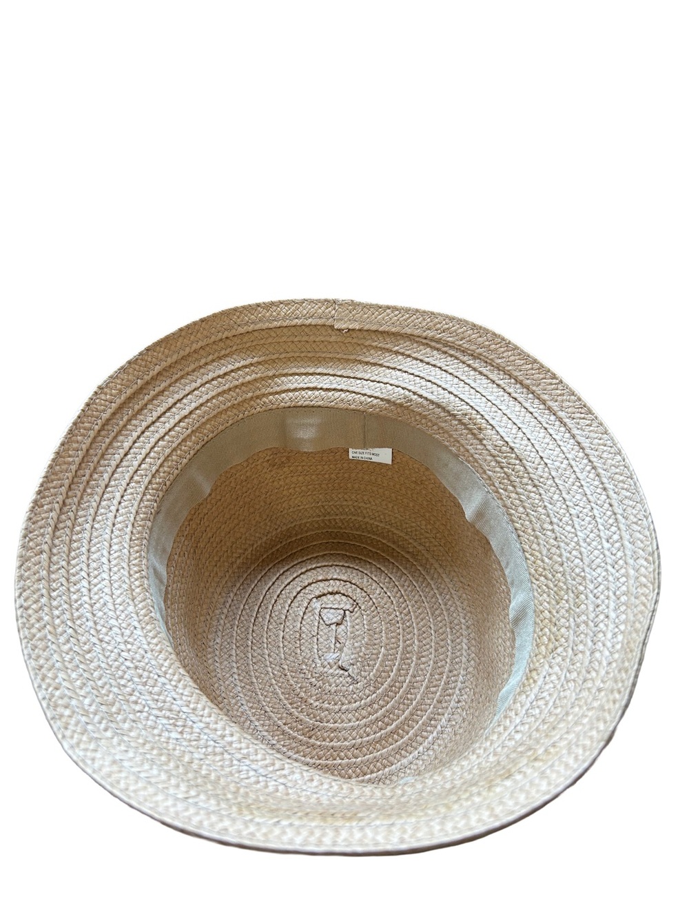 Target NWOT 2013 Braided Straw Cloche Bucket Hat - Beige/Navy - Picture 5 of 6